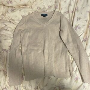 Karen Scott Champagne V-Neck Sweater
